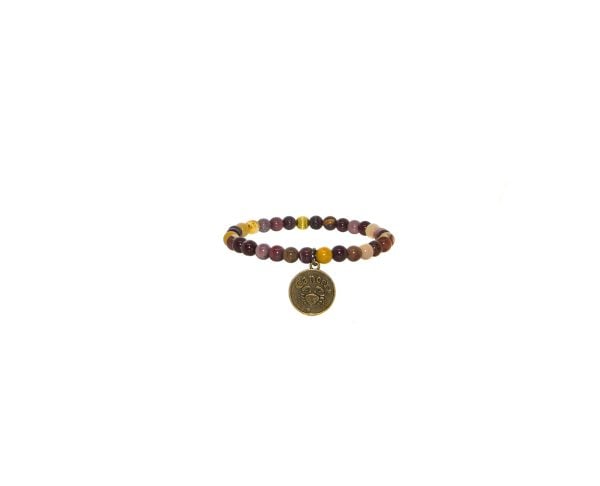 Agate Zodiac Coin Charm Bracelet