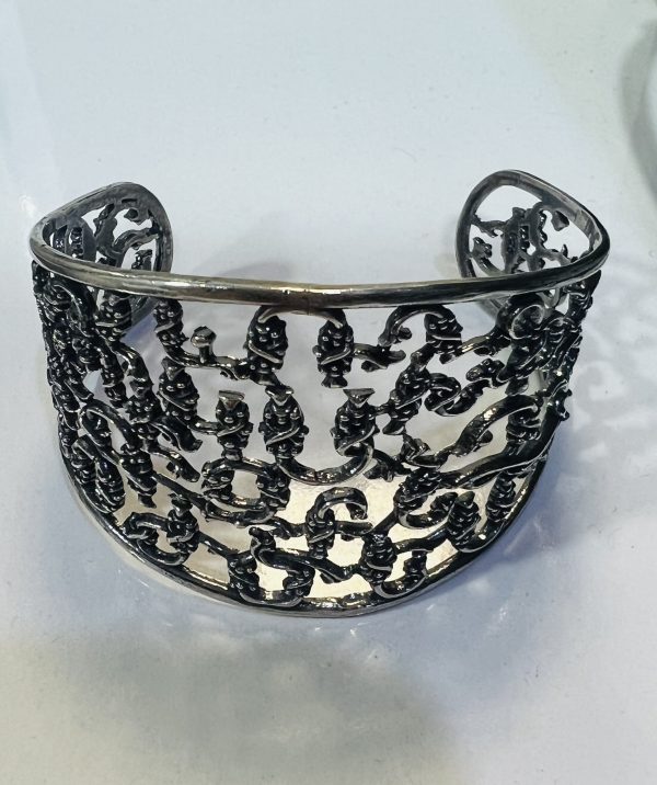 Alphabet Silver Bangle Bracelet