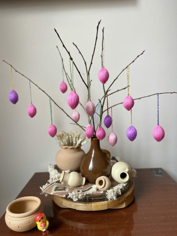 Easter eggs, with pink tones (Set of 15 pieces)