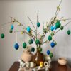Easter Eggs, with Green and Blue Tones (Set of 25 pieces)
