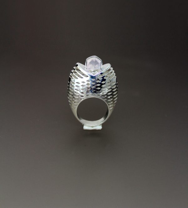 Natural Quartz Silver Ring