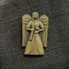 Angel of Shushi Lapel Pin Brooch - Matte Silver and Antique Gold Finish