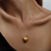 Minimalist Ergonomic Shape Gold Plated Silver Pendant