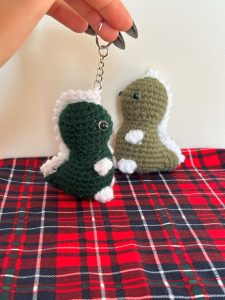 Handmade crochet keychain toy dragon symbol of the New Year 2024