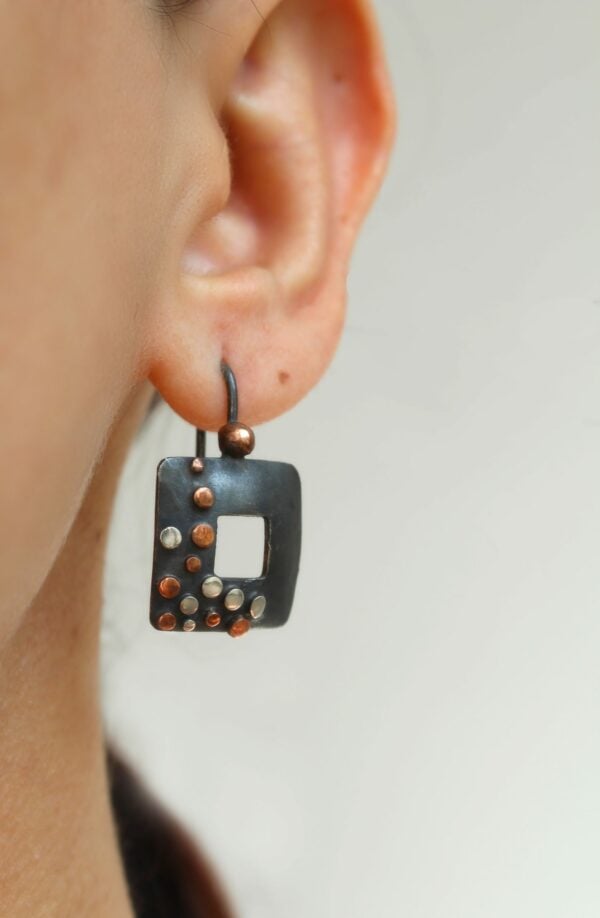 Black Sterling Silver Earrings