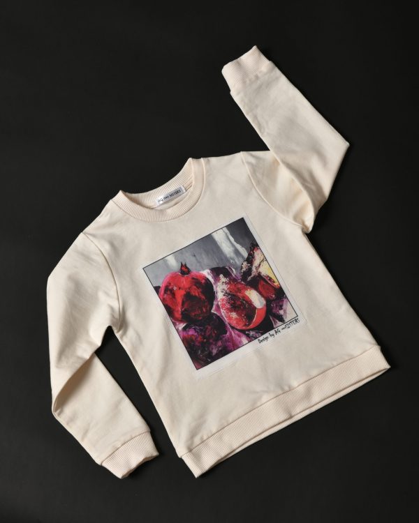 Kid's sweatshirt with silk print "POMEGRANATE "
