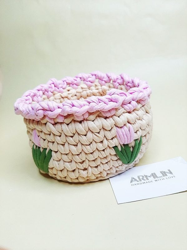 Pink Flower Basket