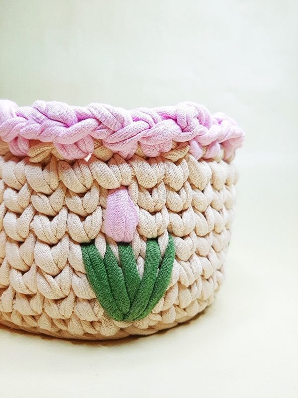 Pink Flower Basket