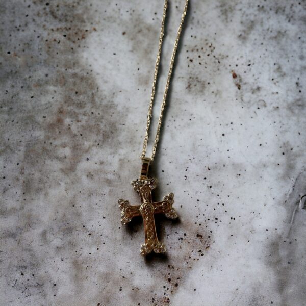 Armenian Cross Gold Necklace - 14-carat solid gold