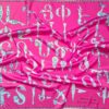 Pink Armenian Alphabet Scarf