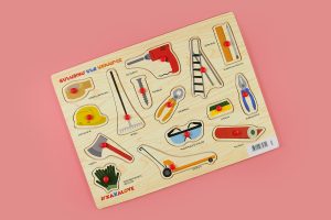 Xaxalove Learning the World – Construction Tools 2, Cognitive Board Game – Develop Skills and Spark Creativity in Armenian