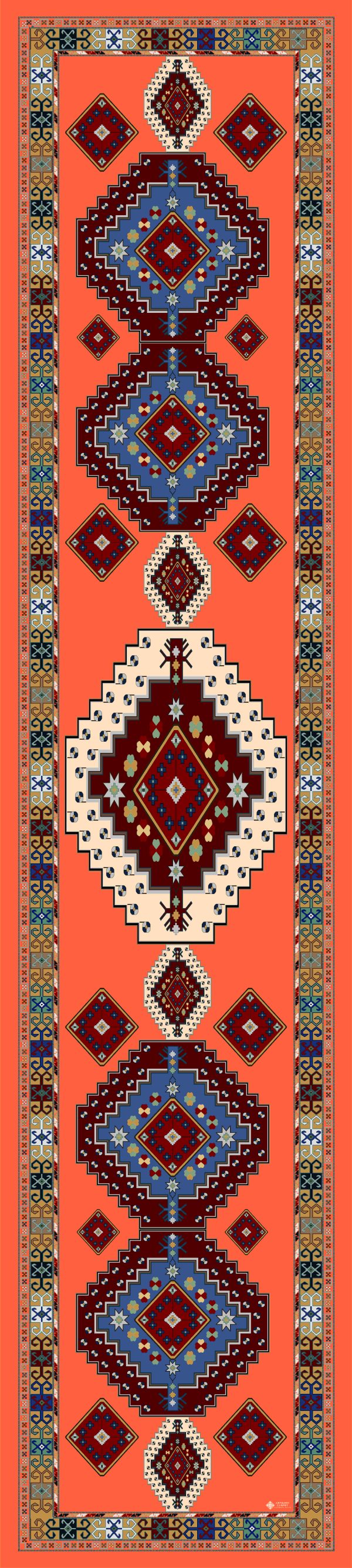 "AA017" Armenian silk scarf - SL005