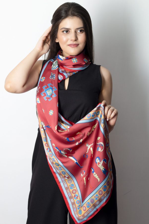 ”AA128” Armenian silk scarf - SL048