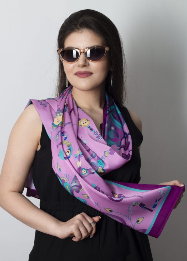 ”AA138” Armenian silk scarf - SL054