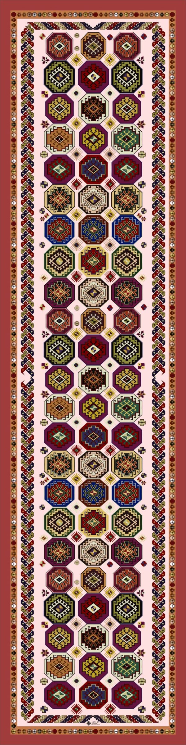 ”AA163” Armenian silk scarf - SL068
