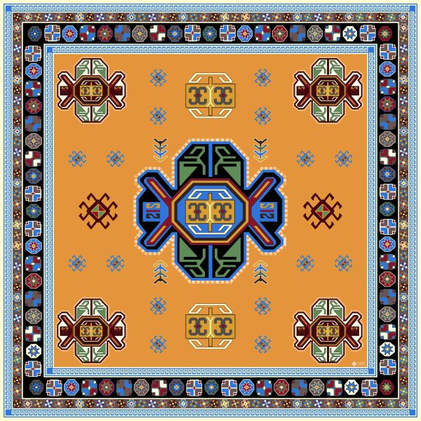 ”AA073” Armenian silk scarf - SS026