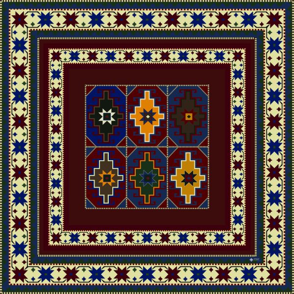 ”AA087” Armenian silk scarf - SS032