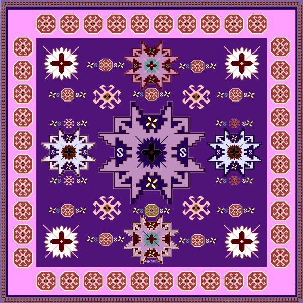 ”AA142” Armenian silk scarf - SS056