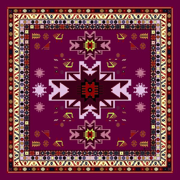 ”AA173” Armenian silk scarf - SS071