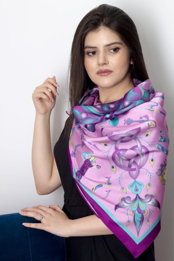 Purple Silk Scarf