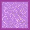 Purple Silk Scarf with Armenian Patterns