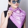 Purple Silk Scarf with Armenian Patterns