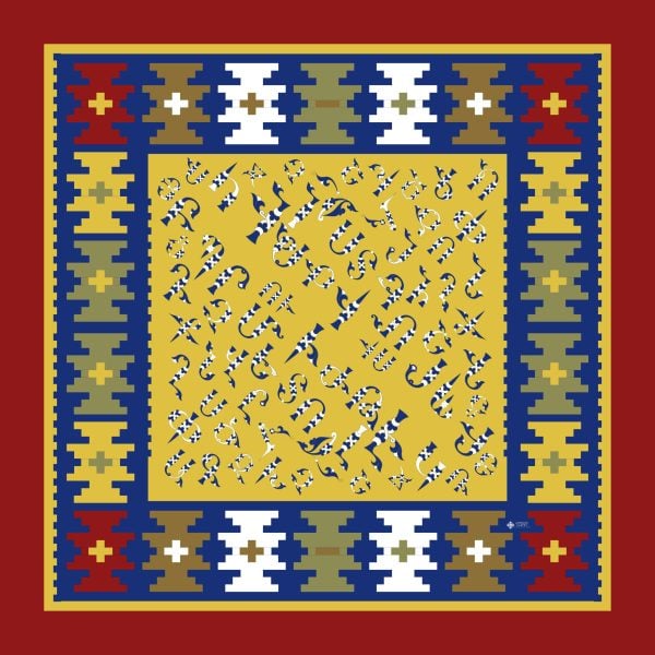 Armenian Colorful Silk Scarf