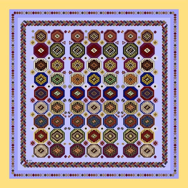 Colorful Armenian Silk Scarf