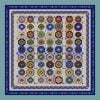 Armenian Patterns Blue Silk Scarf