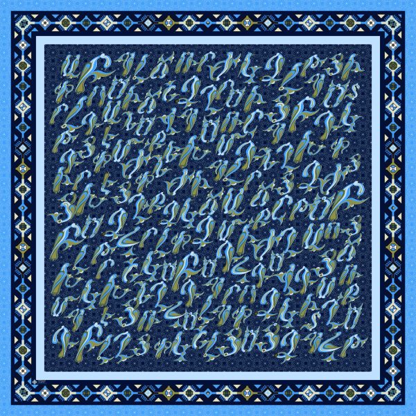 AA233 Armenian silk scarf - SS135