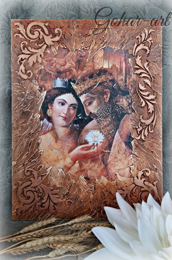 Painting on Wood - Salome with King