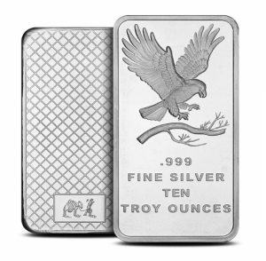 10 troy oz (314g) Silver Eagle Bar New | SilverTowne Collectible