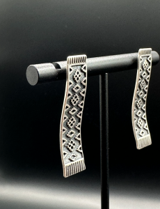 Silver Earrings “Armenian carpet”