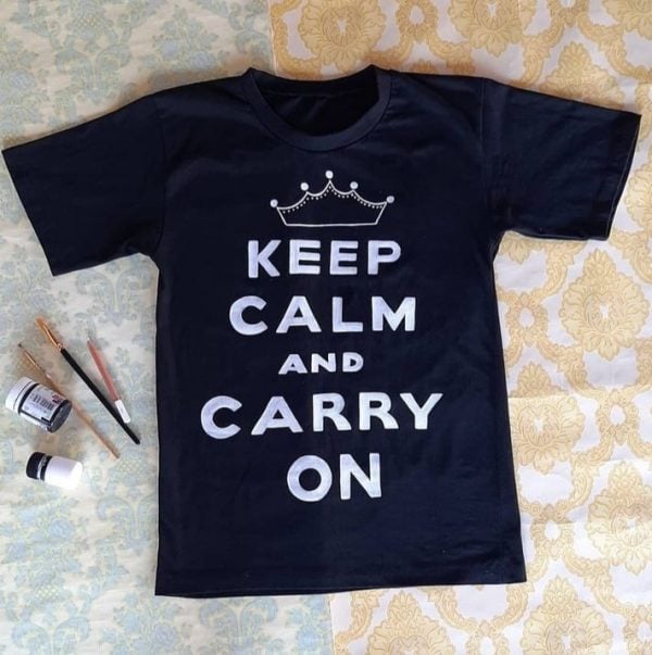 "Keep Calm and Carry On" Black T-Shirt