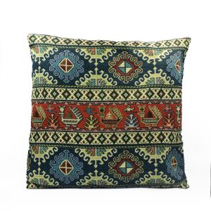 Blue, Green, And Red Cushion Cover By SHA