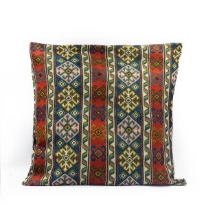 Light Blue And Red Cushion Cover By SHA