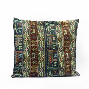 Maroon And Blue Cushion Cover By Sha