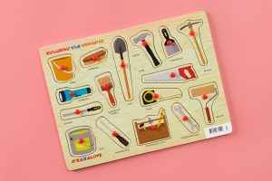 Xaxalove Learning the World – Construction Tools, Cognitive Board Game – Develop Skills and Spark Creativity in Armenian