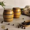 "Wooden Barrel" Salt & Pepper Shakers