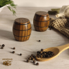 ELEGANT Wooden Salt and Pepper Shakers: Walnut