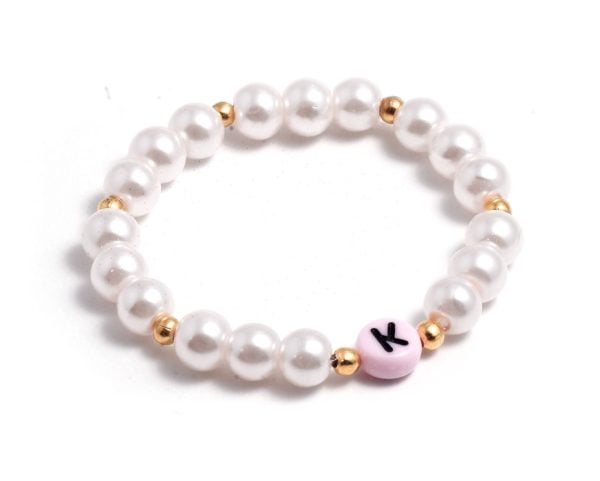 BABY GIRL INITIAL PEARL BRACELET A TO Z AVAILABLE