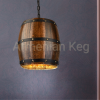 Pendant wooden barrel lamp Ceiling lights wood BIG SIZE, dark wood