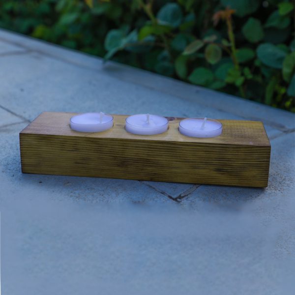 Wooden candle holder