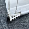 "Flag of Artsakh" Silver Necklace with White Enameling