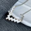 "Flag Of Artsakh" Silver Necklace With White Enameling