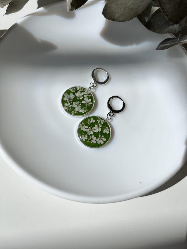 Earrings with Dried Flowers