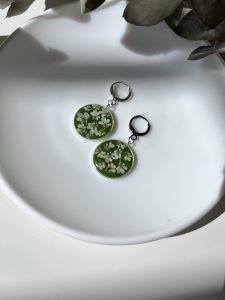 Earrings with Dried Flowers