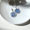 Epoxy Earrings with Dried Blue Flowers