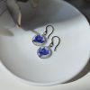 Earrings with Blue Flowers