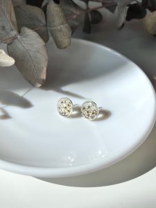 Earrings with Real Dried Flowers